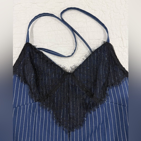 FREE PEOPLE  Navy Black and white stripes Womens Jumpsuit Size S - Picture 8 of 14